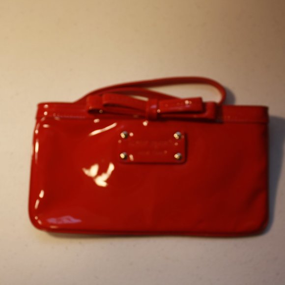 Red Patent Leather Kate Spade Wristlet Bags